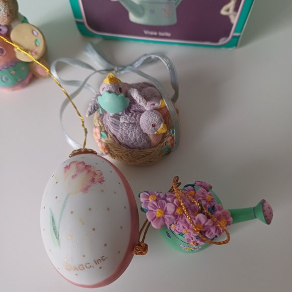 Vintage Carlton Cards AGC Easter Decoration Figurines Ornaments from 1996 - Picture 5 of 9